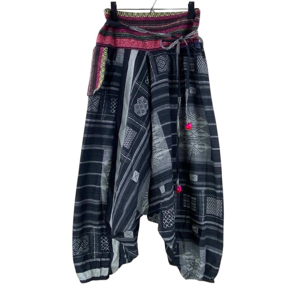 Boho Harem Pants Size M Woven Thailand Festival Bohemian